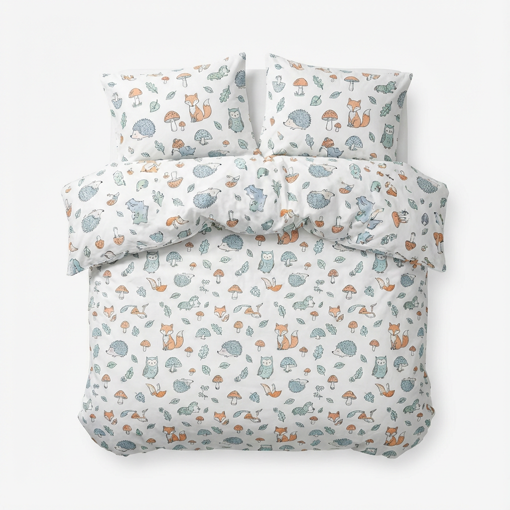 Harbor Bloom “Forest Friends” Kids Comforter Set (Queen), 3-Piece