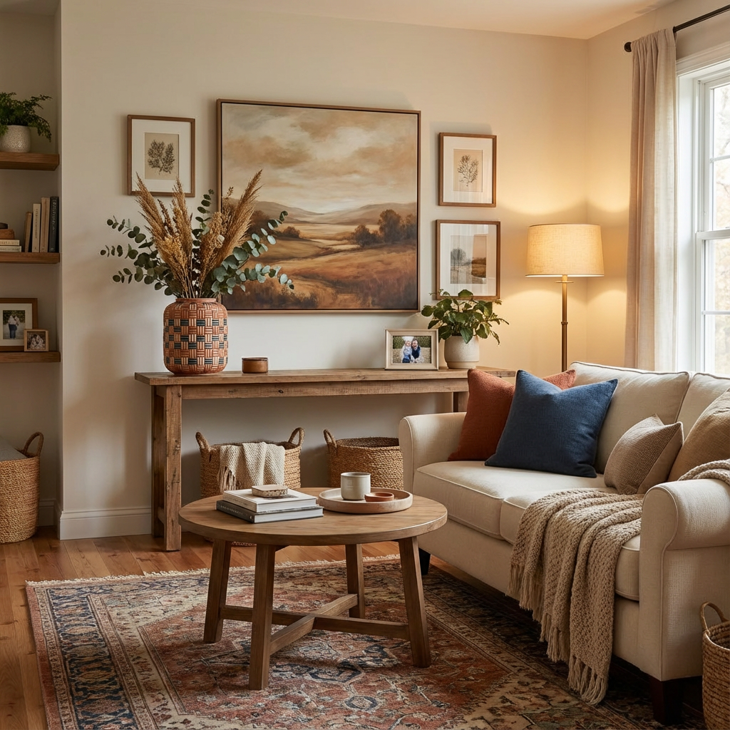 Woven Harbor Textured Ceramic Cachepot (Terracotta/Cream/Navy)