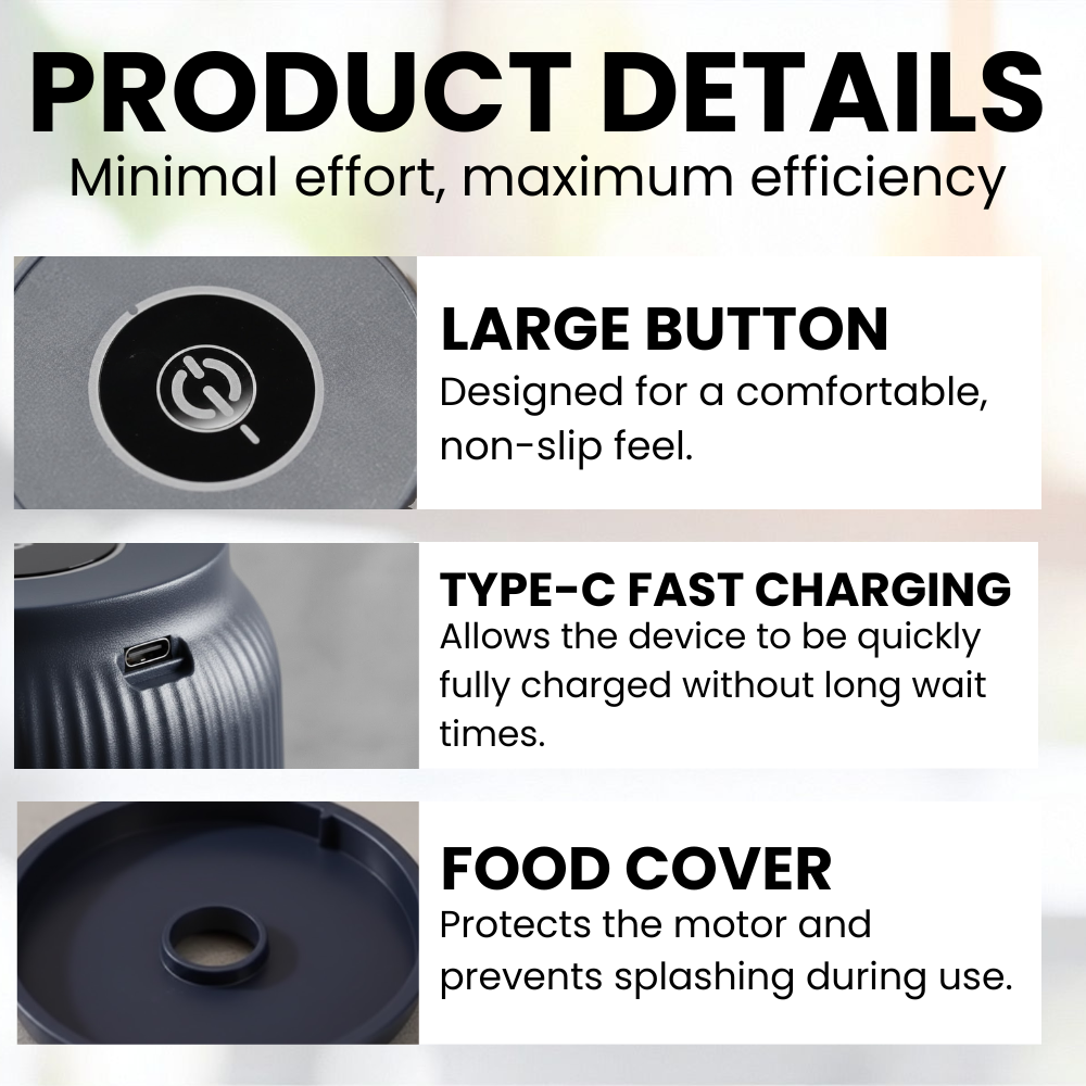 Gorgeousbb Smart Mini Electric Food Grinder