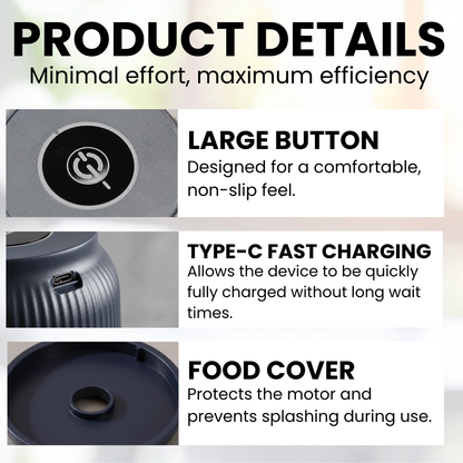 Gorgeousbb Smart Mini Electric Food Grinder