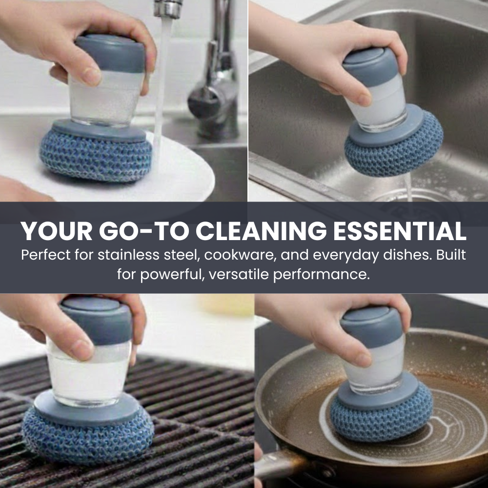 Gorgeousbb All-in-One Comfort Hold Dish Scrub with Soap Control Set