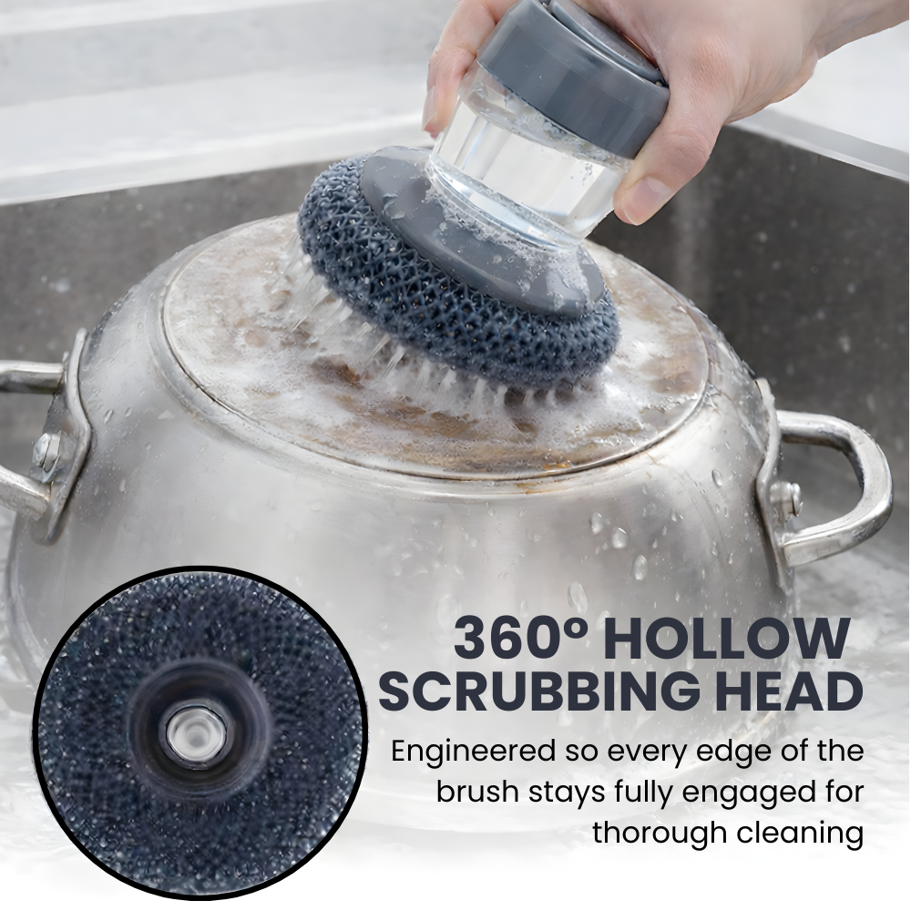 Gorgeousbb All-in-One Comfort Hold Dish Scrub with Soap Control Set