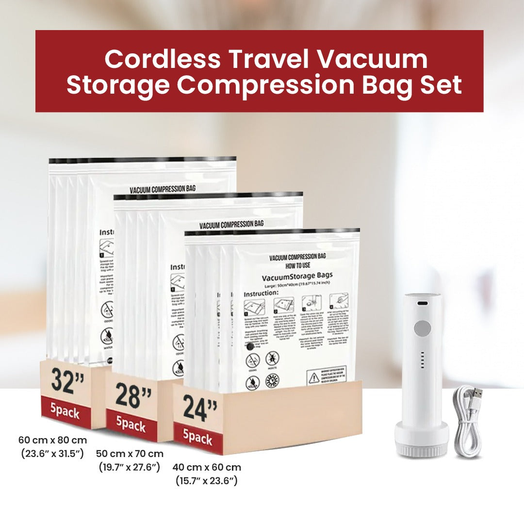 Gorgeousbb Cordless Vacuum Storage Compression Bag Set