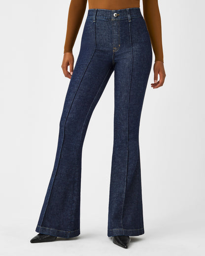 Pintuck Flare Jeans