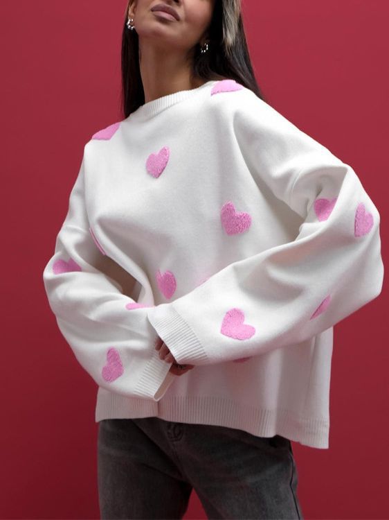 Cute Heart-shaped Sweater