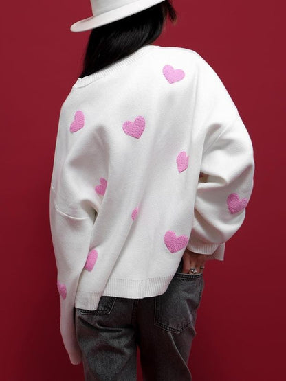 Cute Heart-shaped Sweater