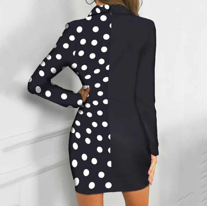 Contrast button professional dress