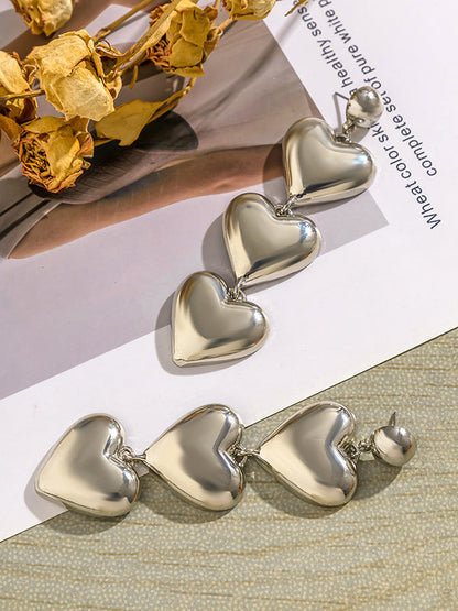 Heart Shape Solid Color Earrings