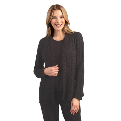 Habitat Cobblestone Knit Pocket Cardigan in Black