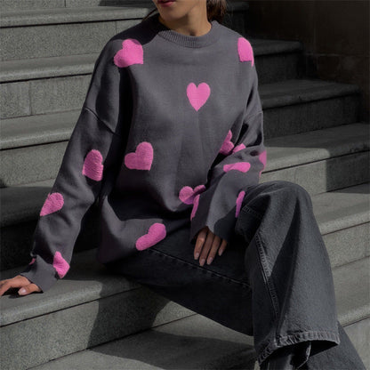 Cute Heart-shaped Sweater