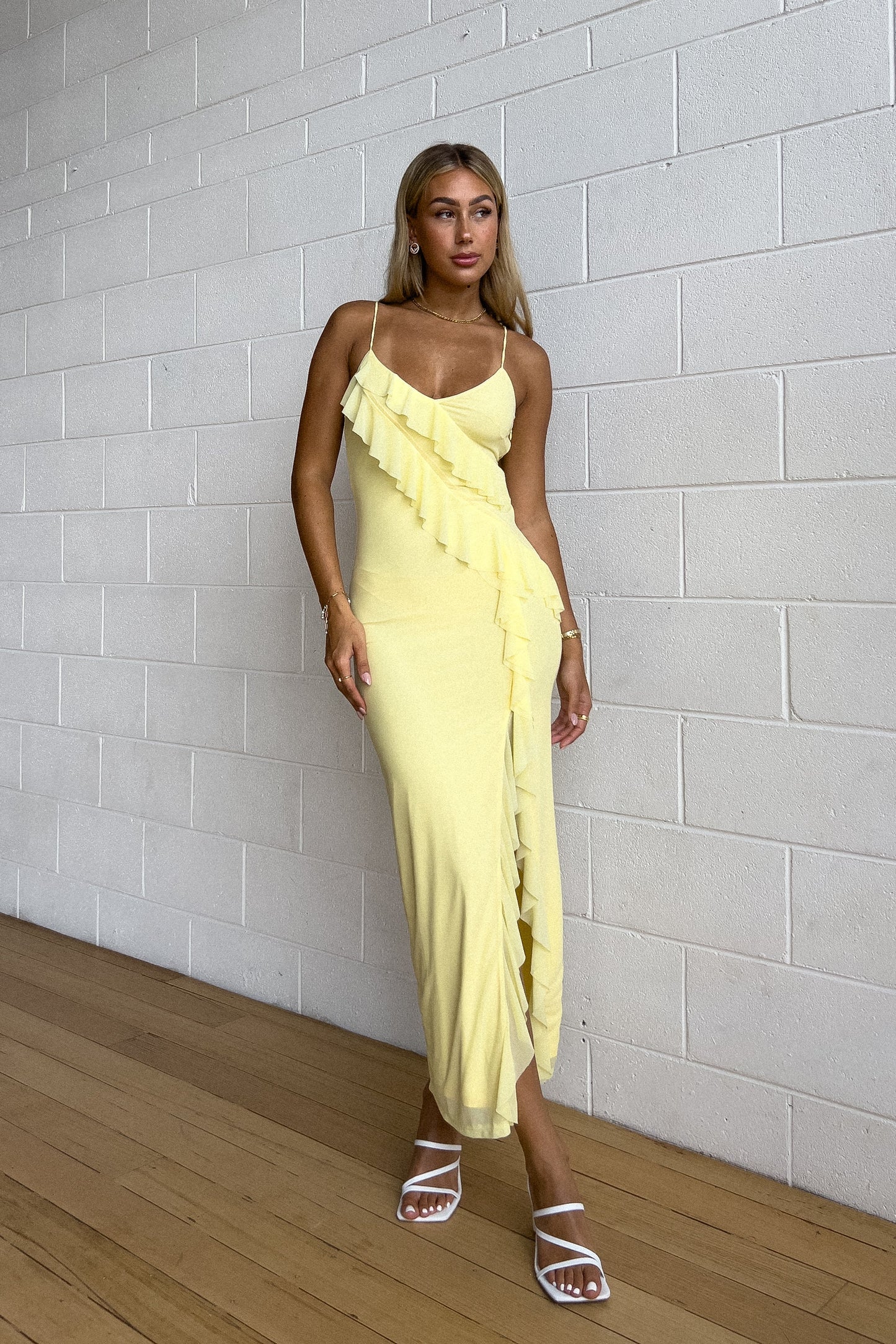 Abigail Midi Dress - Yellow