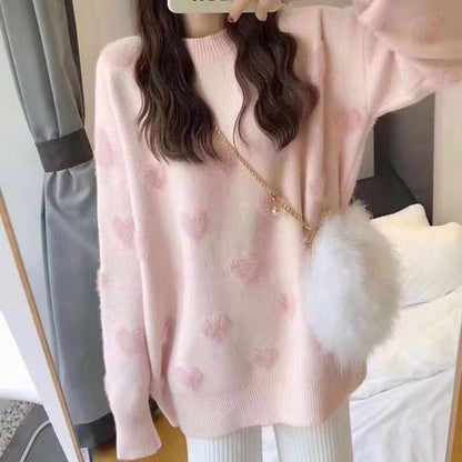 Love sweater rend gentle studen sweater jacket