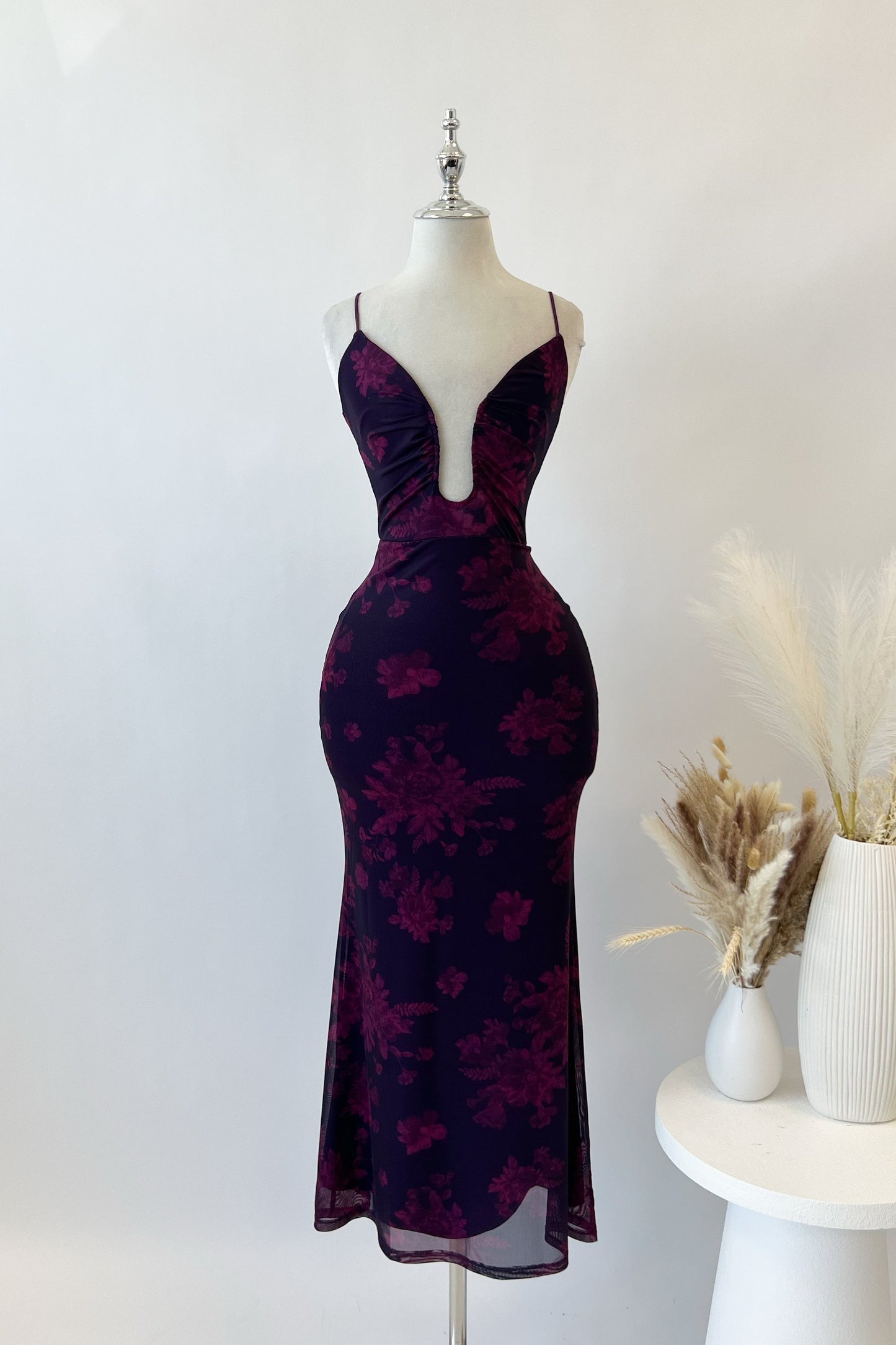 Ethereal Midi Dress - Grape