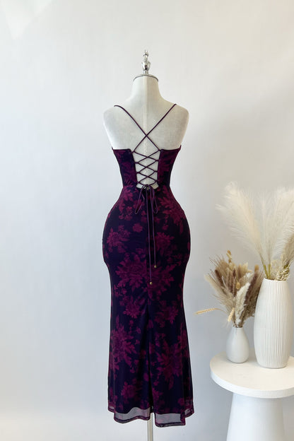 Ethereal Midi Dress - Grape