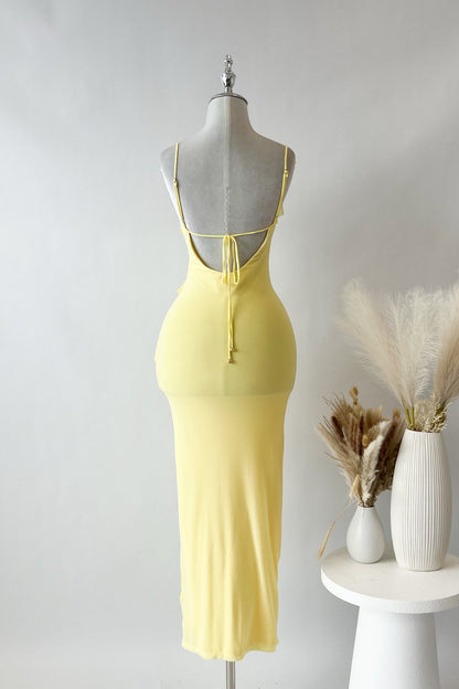 Abigail Midi Dress - Yellow