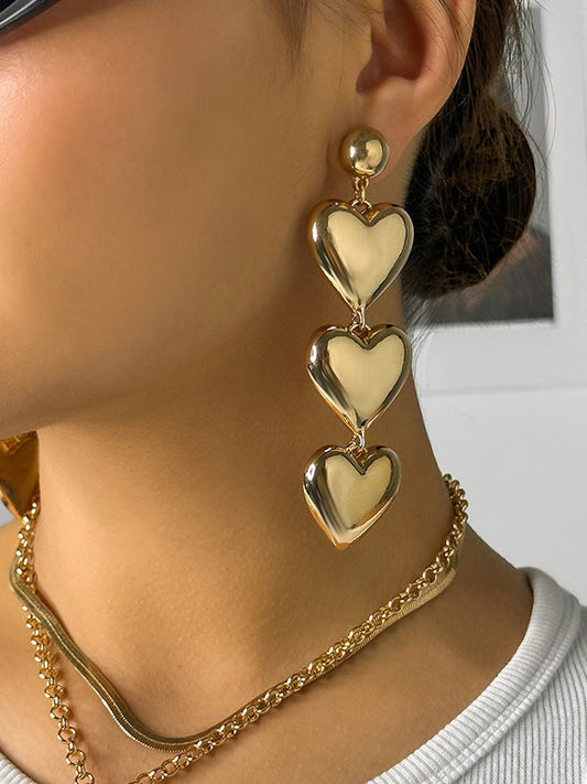 Heart Shape Solid Color Earrings