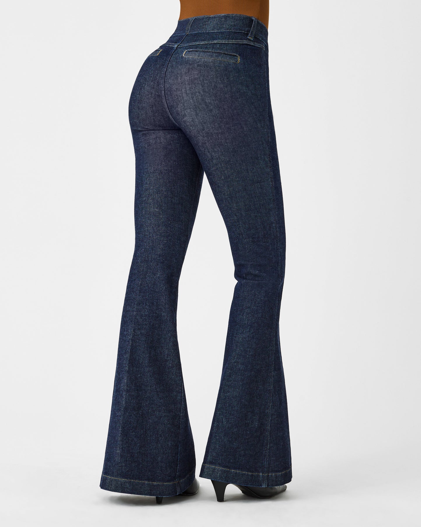 Pintuck Flare Jeans