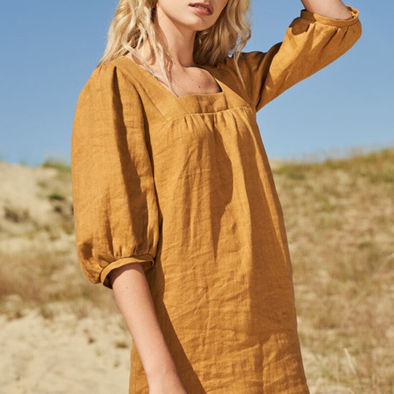 LINEN BOHO CHIC DRESS