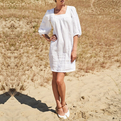 LINEN BOHO CHIC DRESS